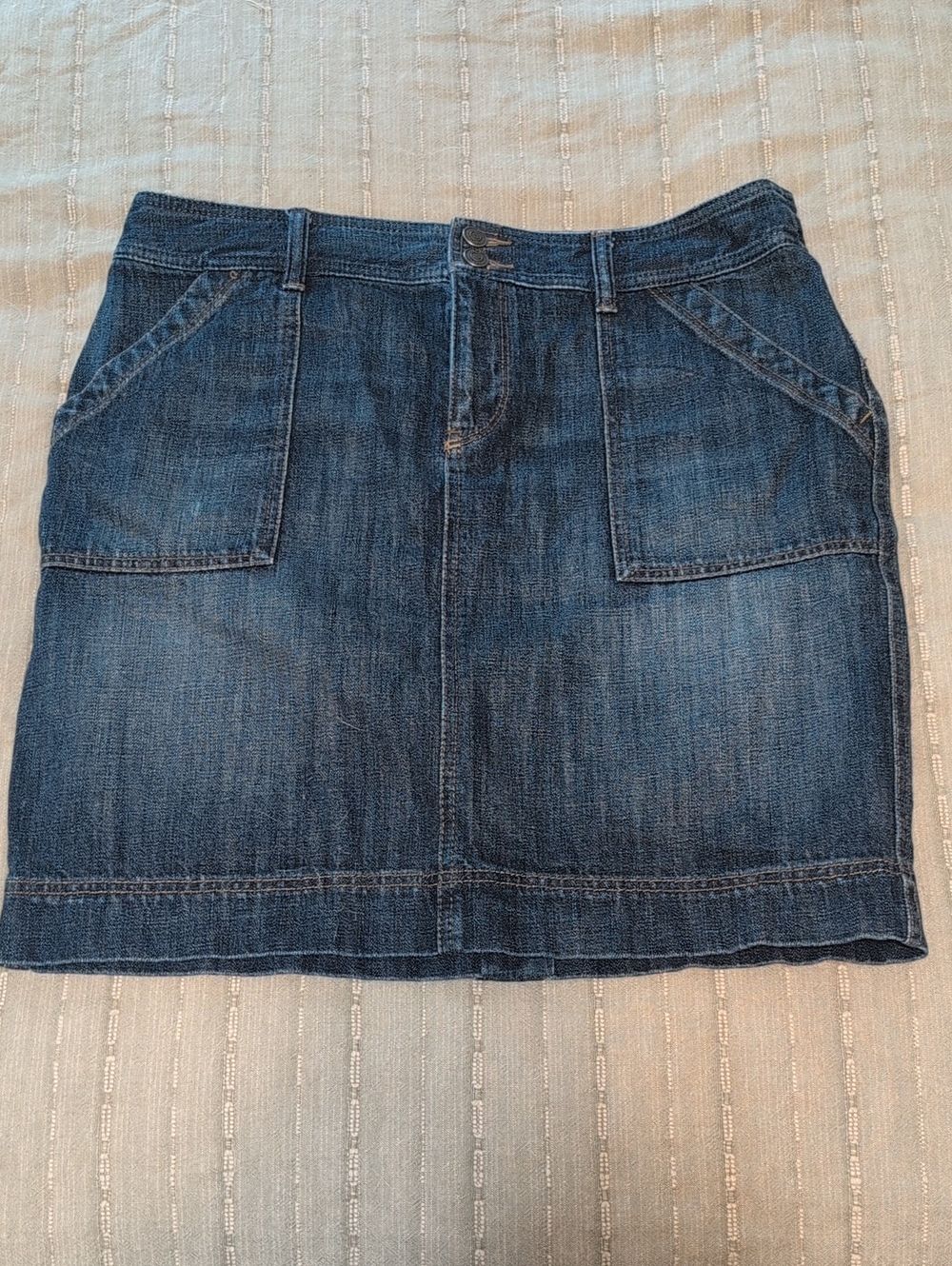 Classic Denim Mini Skirt - Blue